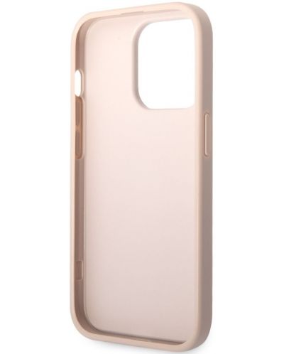 Калъф Guess - PU 4G Metal Logo, iPhone 14 Pro Max, розов - 5