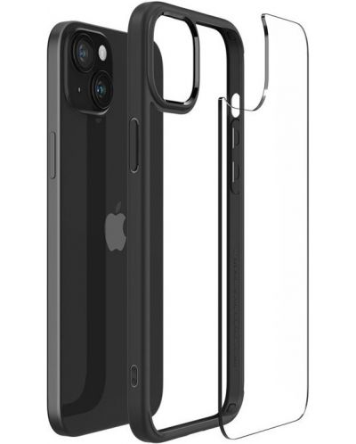 Калъф Spigen - Ultra Hybrid, iPhone 15 Plus, Matte Black - 3