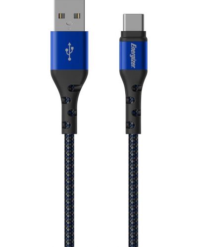 Кабел Energizer - C520CKBL, USB-A/USB-C, 2 m, черен - 1