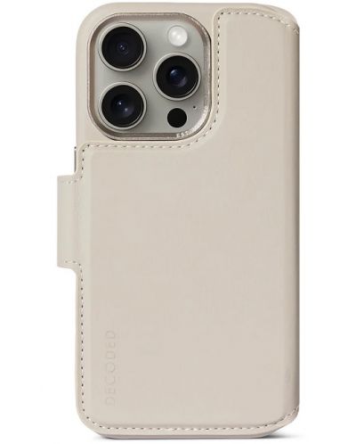 Калъф Decoded - Detachable Wallet, iPhone 15 Pro, бежов - 1