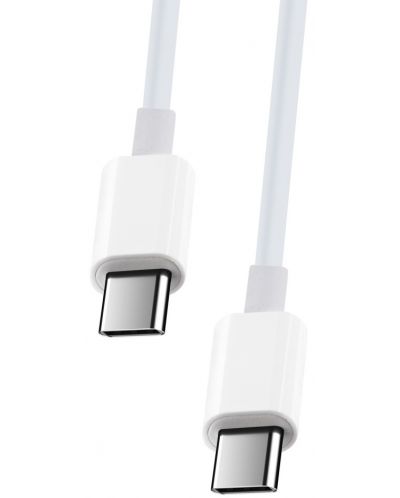 Кабел Maxlife - USB-C/USB-C, 60W, 1 m, бял - 4