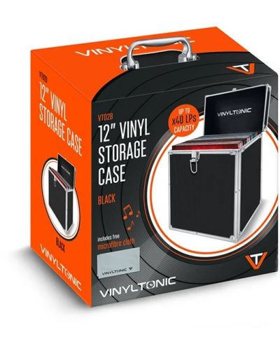 Калъф за грамофонни плочи Vinyl Tonic - VT02B, черен - 2