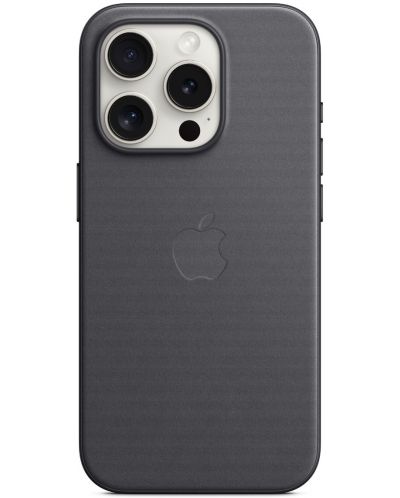 Калъф Apple - FineWoven MagSafe, iPhone 15 Pro, черен - 5