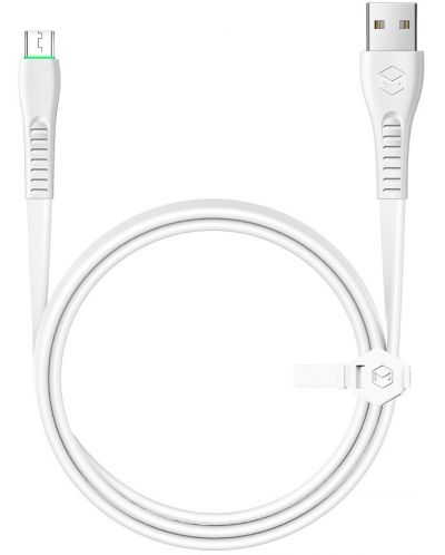 Кабел Xmart - Flying fish, USB-A/Micro USB, 1.2 m, бял - 1
