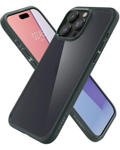 Калъф Spigen - Ultra Hybrid, iPhone 15 Pro Max, Frost Green - 5