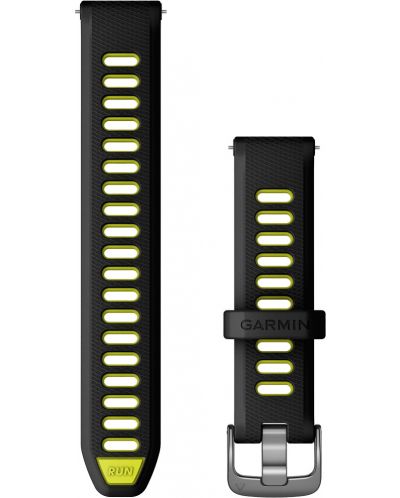 Каишка Garmin - QR Silicone, Venu 3S, 18 mm, Black/Amp Yellow/Slate - 1