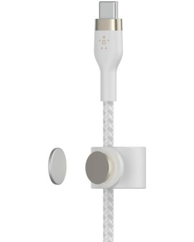 Кабел Belkin - Boost Charge, USB-C/USB-C, Braided silicone, 3 m, бял - 3