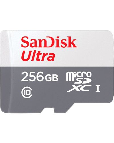 Карта памет SanDisk - Ultra, 256GB, microSDXC, Class 10 - 1