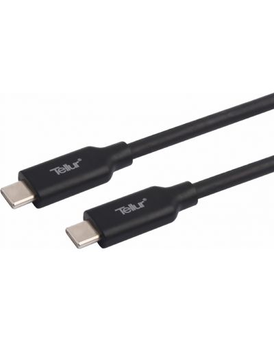 Кабел Tellur - TLL155351, USB-C/USB-C, 1 m, черен - 1