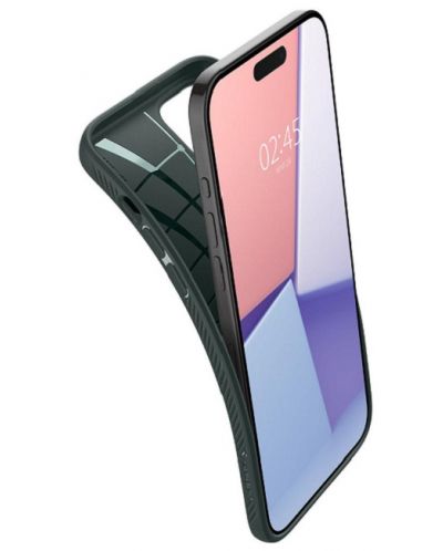 Калъф Spigen - Liquid Air, iPhone 15 Pro, Abyss Green - 3