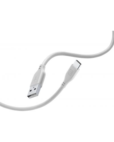 Кабел Cellularline - Soft, USB-A/USB-C, 1.2 m, сив - 2