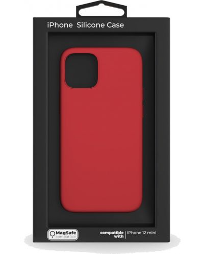 Калъф Next One - Silicon MagSafe, iPhone 12 mini, червен - 6