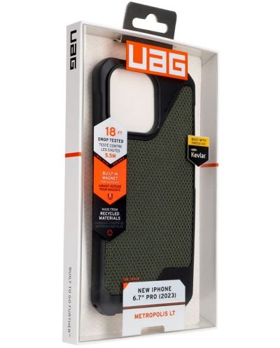UAG Metropolis Lite Magsafe Case for iPhone 15 Pro Max, Kevlar Black
