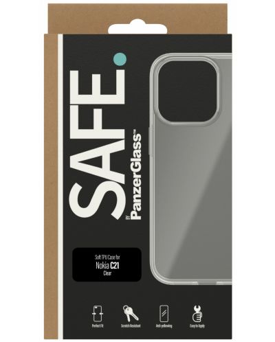 Калъф Safe - Nokia C21, прозрачен - 1