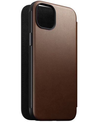 Калъф Nomad - Modern Leather Folio, iPhone 15 Plus, кафяв - 5