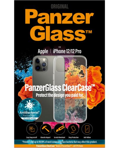 Калъф PanzerGlass - ClearCase, iPhone 12/12 Pro, прозрачен - 3