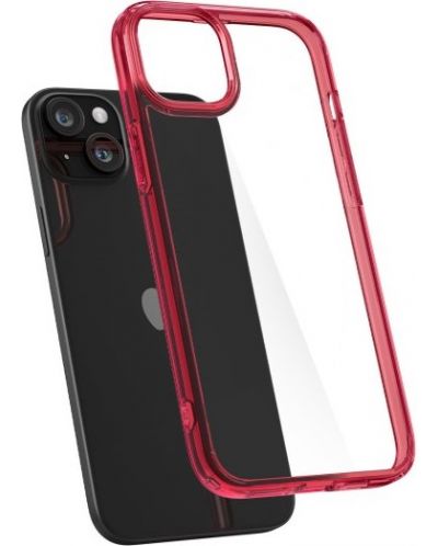 Калъф Spigen - Ultra Hybrid, iPhone 15 Plus, Red Crystal - 5