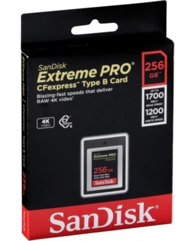 Карта памет SanDisk - Extreme PRO, 256GB, CFexpress, Class10 - 2