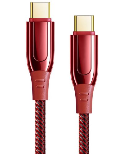 Кабел Xmart - 12257, USB-C/USB-C, 1.2 m, червен - 1