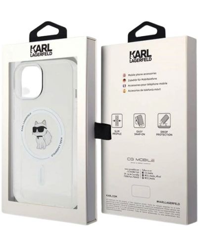 Калъф Karl Lagerfeld - IML Ikonik, iPhone 15, прозрачен - 6