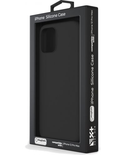 Калъф Next One - Silicon MagSafe, iPhone 12 Pro Max, черен - 5