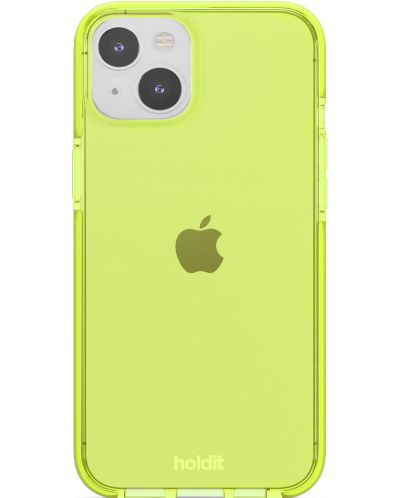 Калъф Holdit - Seethru, iPhone 14 Plus, Acid Green/прозрачен - 1