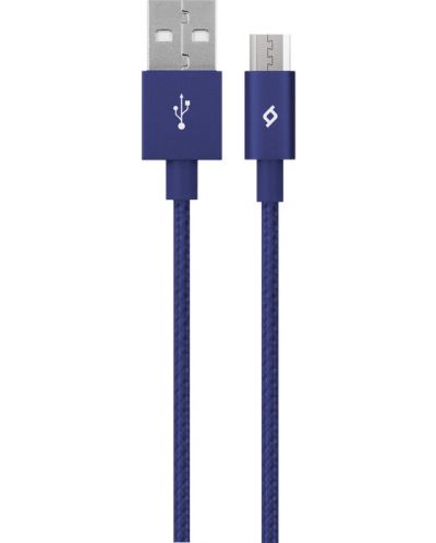 Кабел ttec - AlumiCable, USB-A/Micro USB, 1.2 m, син - 1