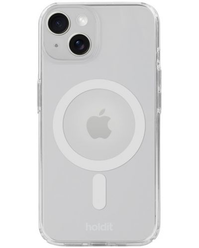 Калъф Holdit - MagSafe Case, iPhone 15/14/13, бял/прозрачен - 1