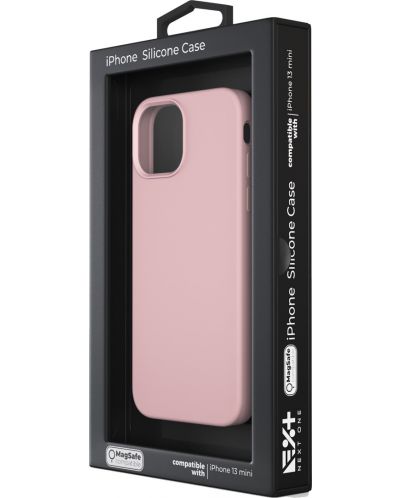 Калъф Next One - Silicon MagSafe, iPhone 13 mini, розов - 7