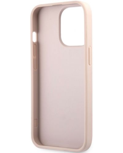 Калъф Guess - PU 4G Metal Logo, iPhone 13 Pro Max, розов - 5