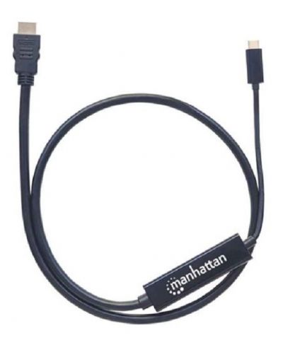 Кабел Mahattan - 2075100309, USB-C/HDMI, 1 m, черен - 1