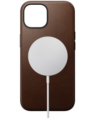 Калъф Nomad - Modern Leather, iPhone 15, кафяв - 2