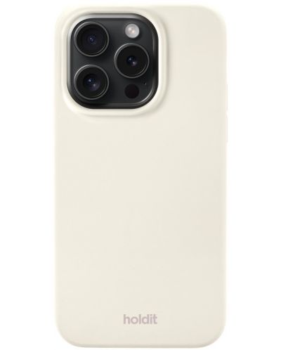 Калъф Holdit - Silicone, iPhone 15 Pro, Soft Linen - 1