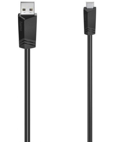Кабел Hama - 200606, USB-А/Mini USB, 1.5 m, черен - 1
