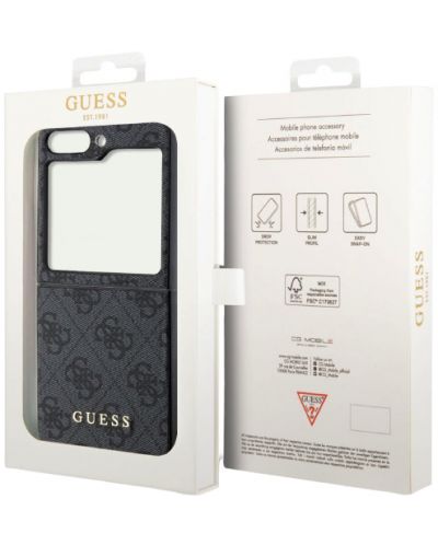 Калъф Guess - 4G Charms, Galaxy Z Flip 5, сив - 7