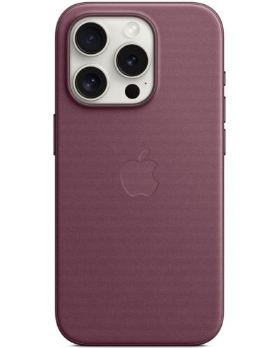 Калъф Apple - FineWoven MagSafe, iPhone 15 Pro, Mulberry - 5