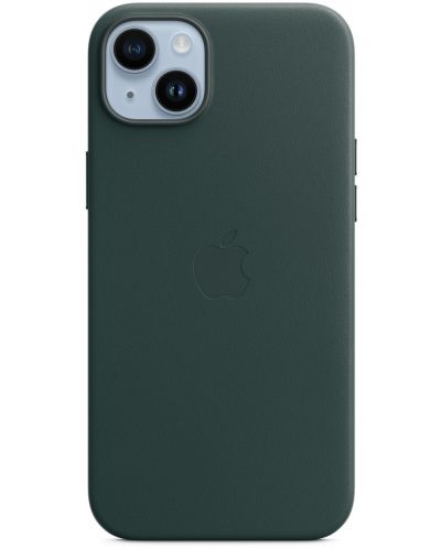 Калъф Apple - Leather MagSafe, iPhone 14 Plus, Forest Green - 1