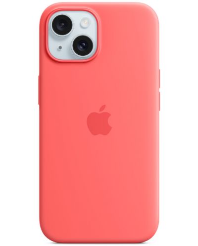 Калъф Apple - Silicone MagSafe, iPhone 15, Guava - 1