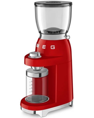 Кафемелачка Smeg - CGF01RDEU 50's Style, 150W, 350 g, червена - 2