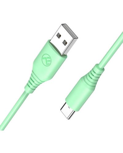 Кабел Tellur - TLL155401, USB-A/USB-C, 1 m, зелен - 3