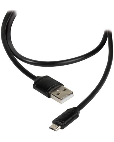 Кабел Vivanco - 36292, Micro USB/USB-A, 2 m, черен - 1