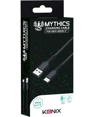 Кабел Konix - Mythics Play & Charge Cable 3 m (Xbox Series X/S) - 1