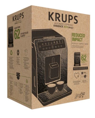 Кафеавтомат Krups - Evidence Eco-Design EA897B10, 15 bar, 2.3 l, черен - 3