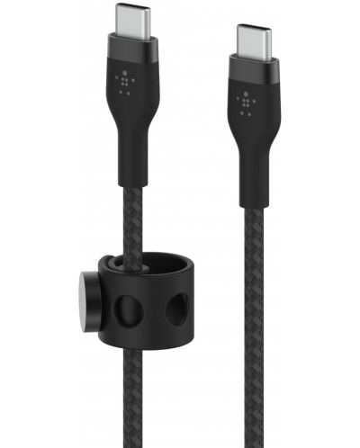 Кабел Belkin - Boost Charge, USB-C/USB-C, Braided silicone, 1 m, черен - 1