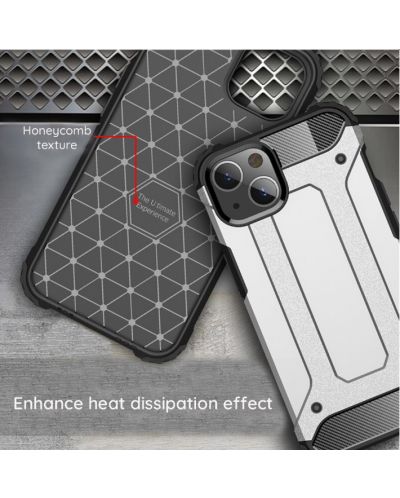 Калъф Techsuit - Hybrid Armor, iPhone 15 Plus, черен - 3