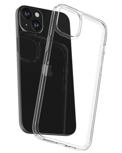 Калъф Spigen - Air Skin Hybrid, iPhone 15, Crystal Clear - 3