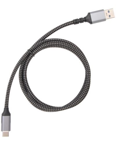 Кабел VCom - CU401M, USB-C/USB-A, 1 m, черен - 2