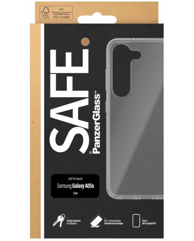 Калъф Safe - TPU, Galaxy A05s, прозрачен - 3