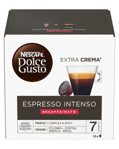 Кафе капсули NESCAFE Dolce Gusto - Espresso Intenso Decaf, 16 напитки - 1