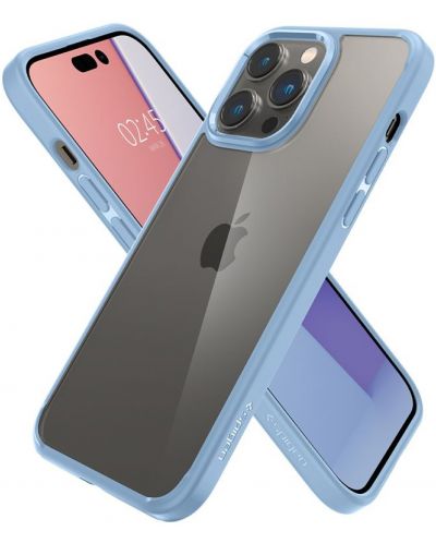 Калъф Spigen - Crystal Hybrid, iPhone 14 Pro Max, Sierra blue - 3